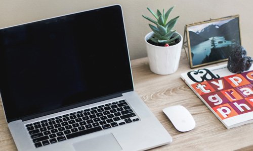 Laptop on Desk