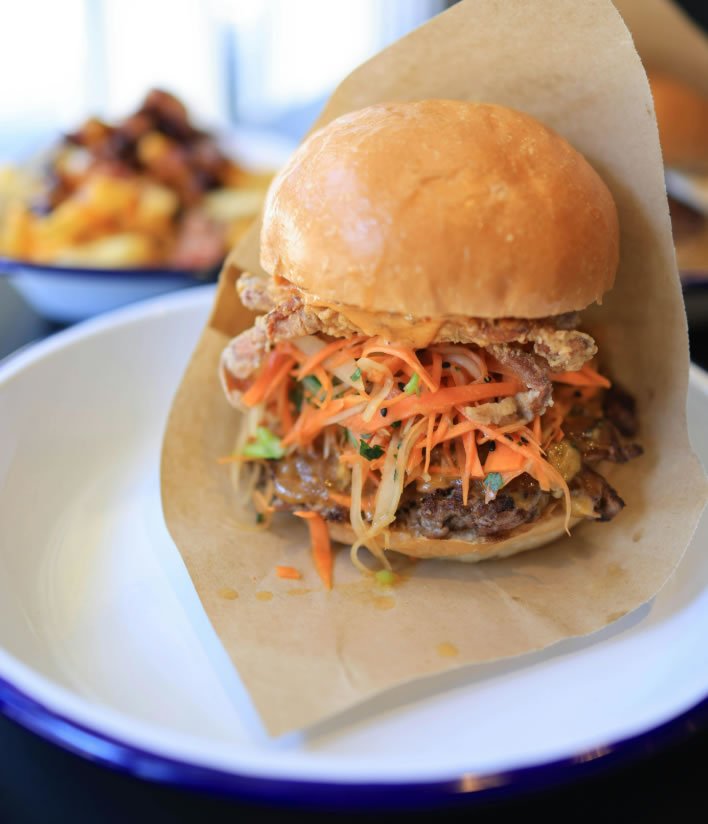 Chicken Burger on Plate